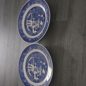 2- Blue Willow by Royal plates